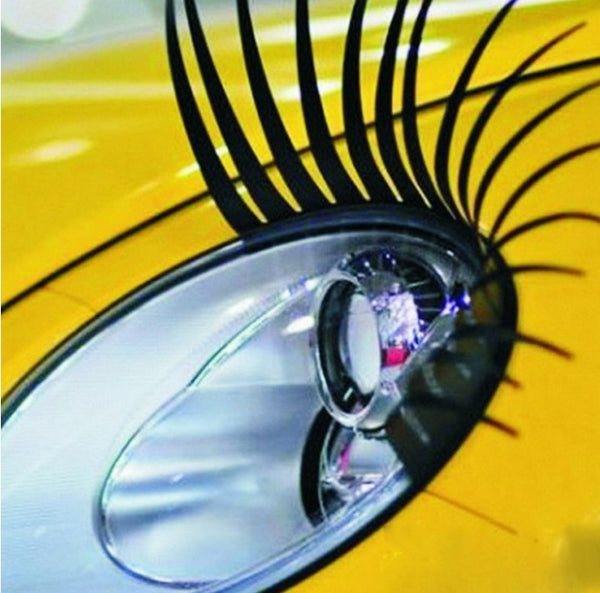 Cute 3D Automotive Car Headlights Eyelashes Sticker